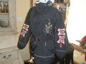Bogner Oriental Black and Red Ski Coat Jacket Size 12 Gorsuch  