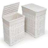 White Hamper with Liners (Set of 2)  Overstock