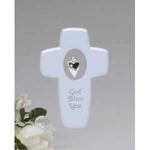 Pack of 10 Sweet Blessings God Bless You Boy Wall Crosses with Heart 