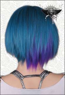GW401 Purple Mixed Punk Straight Cosplay Show Full Wig  