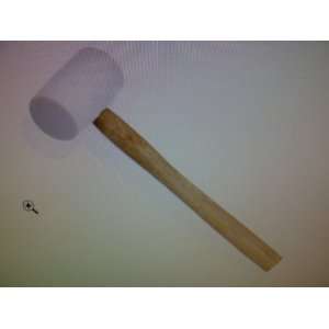  TBC White Rubber Mallet 16 ounce. Hard Wood Handle: Home 