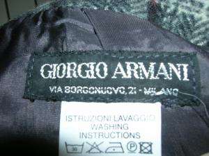 AUTH ARMANI gray & plaid CASHMERE blend skirt suit 42 8  