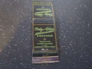 Vintage Pixley and Ehlers Restaurants Chicago Matchbook  