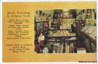 LINEN Catholic Book & Religious Store   DALLAS TX 1940s  