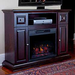 Espresso 23 inch Media/ Electric Fireplace Mantel Package  Overstock 