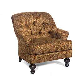 Eco Friendly Edwardian Paisley Pattern Tufted Chair  