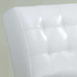 Axis White Faux Leather Chaise Lounge Chair  Overstock