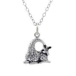 Sterling Silver Childrens Giraffe Necklace  Overstock