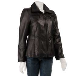 Jones New York Womens Leather Jacket  