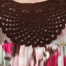 Max & Cleo Womens Printed Crochet Neck Dress  Overstock