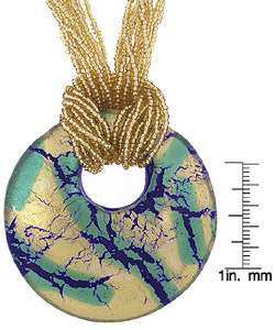 24k Gold Necklace with Murano Pendant  