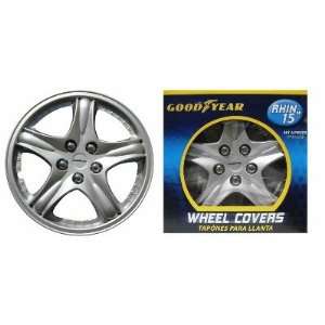  WHEEL COVER SET 15 SILVER 4 PIECES MOD.1256 GOODYEAR 