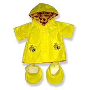  Yellow Rain Coat and Boots Outfit Teddy Bear Clothes Fit 