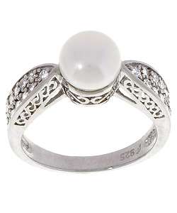 Sterling Silver Cultured Freshwater Pearl Ring  
