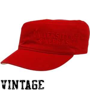   Cornhuskers Scarlet Tonal Vintage Military Hat