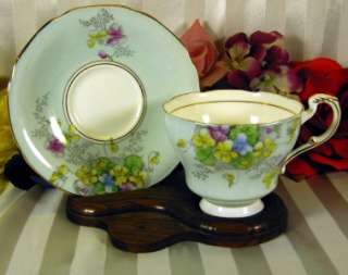 The cup and saucer are in excellent condition. No chips, cracks 