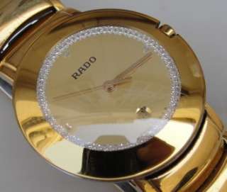 Rado Diastar Coupole Gold Plated 33mm Mens Watch  