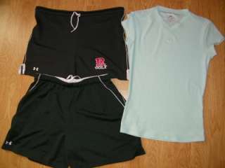 UNDER ARMOUR WOMENS LOT CLOTHES SIZE MEDIUM SHORTS & TOP  