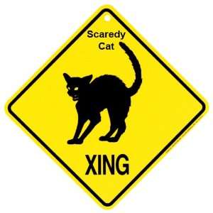  Scaredy Cat Xing caution Crossing Sign cat Gift: Pet 