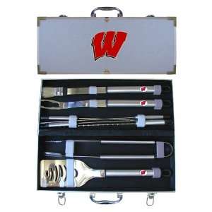 Wisconsin Badgers NCAA 8pc. BBQ Set w/Case  Sports 