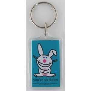    its happy bunny Youre So Dumb Lucite Key Chain: Toys & Games