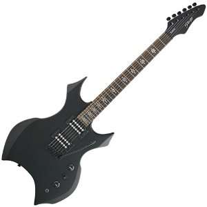  NEW GOTH BLACK HORNED EXOTIC METAL AXE ELECTRIC GUITAR 