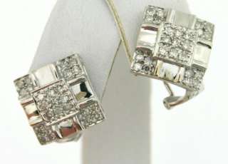   WHITE GOLD .55 carat DIAMOND (SI 1) Earrings w/ Omega Backs,  