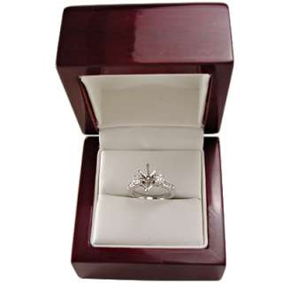 Platinum Diamond Engagement Pear Shaped Setting Ring Size 4 to 9.5 