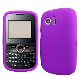   Pinnacle M635 Cell Phone Solid Purple Silicon Skin Case: Cell Phones