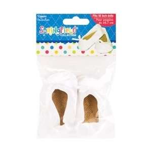  Fibre Craft Springfield Collection Slippers White; 4 Items 