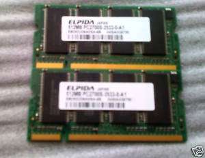 Dell Inspiron 600m 700m Kit 1GB PC2700 DDR Laptop Memory  
