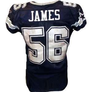Bradie James #56 Cowboys at Buccaneers 9 13 2009 Game Used Navy Jersey 