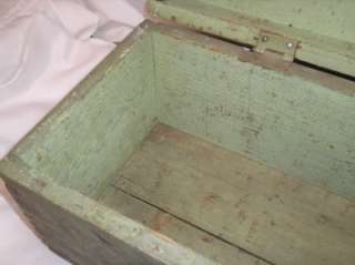 Antique Primitive Wood Tool Chest Toolbox Storage Case Carpenters 
