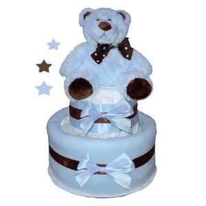  Tumbleweed Babies 1183012 Baby Bear Diaper Cake In Blue  2 