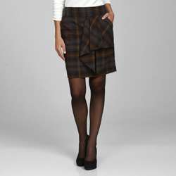 MICHAEL Michael Kors Womens Plaid Ruffle Skirt  Overstock