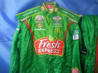   fresh express racing 3 pc driver suit firesuit top is a shirt vest