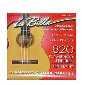 La Bella 820 Flamenco Guitar Strings set Red Nylon  