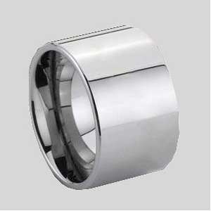    12MM Flat Shiny Tungsten Carbide Ring Men or Ladies Jewelry