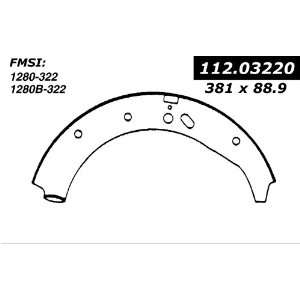  Centric Parts, 112.03220, Riveted Brake Shoes Automotive