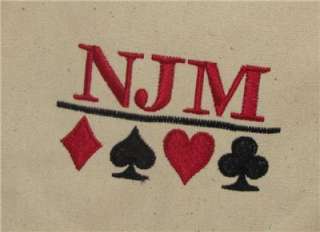PERSONALIZED Cards Bridge Poker Pinochle Tote Bag  