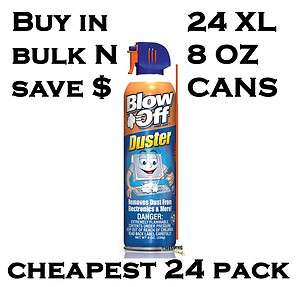 BlowOff Duster 24 Pack of 8oz Canned Air Spray Blow Off  