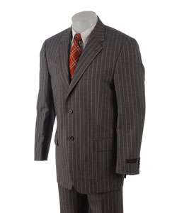 Joseph Abboud Two Button Grey Striped Suit  