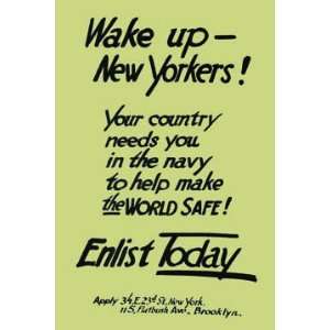   make the world safe! Enlist today 16X24 Canvas Giclee: Home & Kitchen