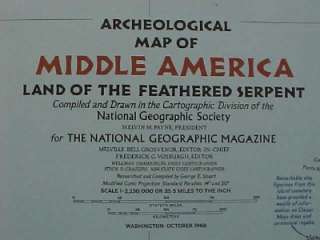  , National Geographic Society map, not a reproduction or modern 