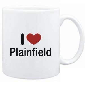  Mug White I LOVE Plainfield  Usa Cities Sports 