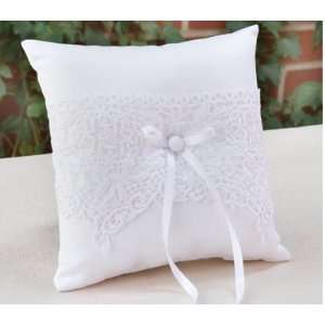  Ivy Lane Vintage Lace Ring Pillow in White or Ivory 