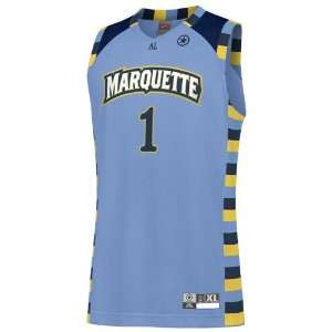 Converse Marquette Golden Eagles #1 Light Blue Twilled Basketball 