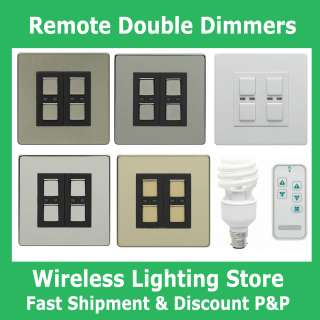 Lightwaverf Remote Control Double Dimmer lights Switches & Dimmable 