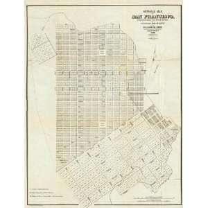  Official Map of San Francisco, 1851 Arts, Crafts & Sewing
