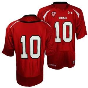 Utah Utes #10 Football Replica Jersey (Red)  Sports 